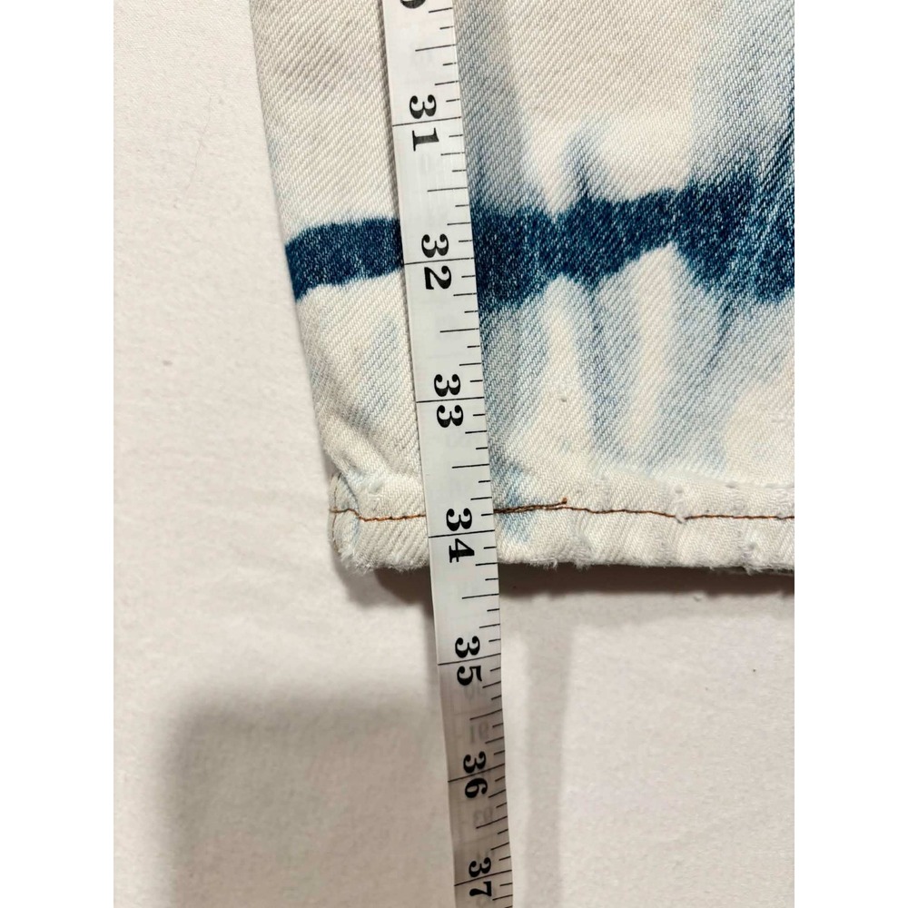 Vintage Levis SilverTab Loose Bleached Tie Dye Striped Jeans Men 30x34 90s Denim - Picture 6 of 16
